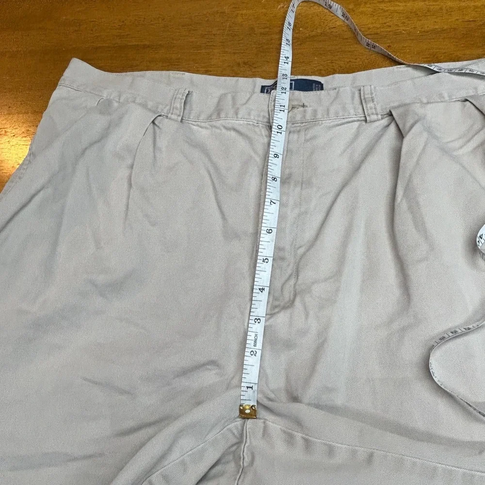 Polo Ralph Lauren Tyler Short Mens 38 Khaki Tan Pleated Chino Cotton 9in Inseam